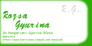 rozsa gyurina business card
