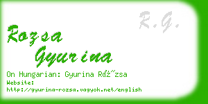 rozsa gyurina business card